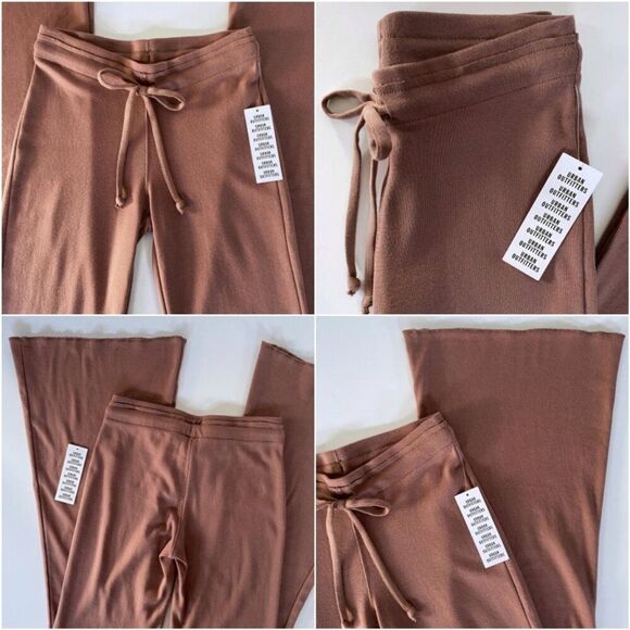 Urban Outfitters Low Rise Flare Wide Leg Lounge Yoga Active Pant L Sleek Fitted - Picture 4 of 12